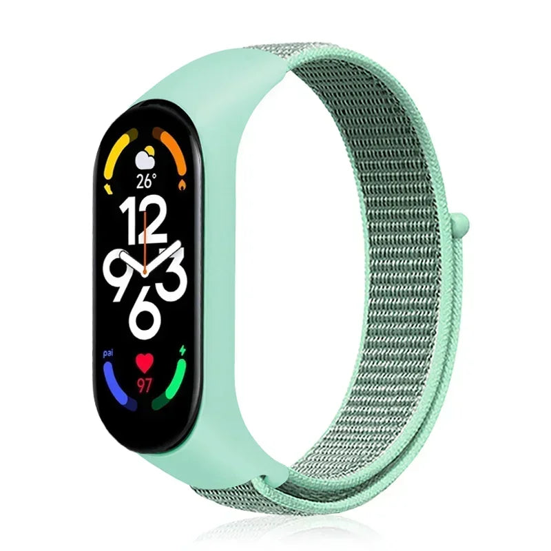 Nylon Sport Strap for Xiaomi Mi Band 3 4 5 6 7 — Soft Adjustable Replacement Wristband
