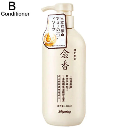 Amino Acid Japanese Evening Shampoo & Conditioner — 300ml Fragrant Hair Care for Soft, Healthy Hair