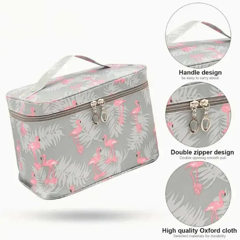 Large Capacity Makeup Bag — Multi-Compartment Home & Travel Organizer