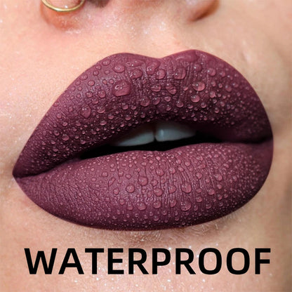 19-Color Matte Velvet Liquid Lipstick — Waterproof Long-Lasting Lip Glaze in Nude, Red & Black Shades