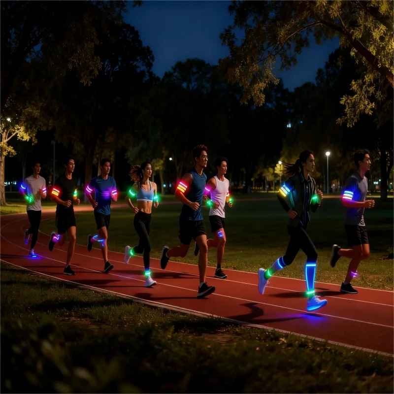 LED Safety Armband Light — USB Rechargeable Running & Cycling Wristband