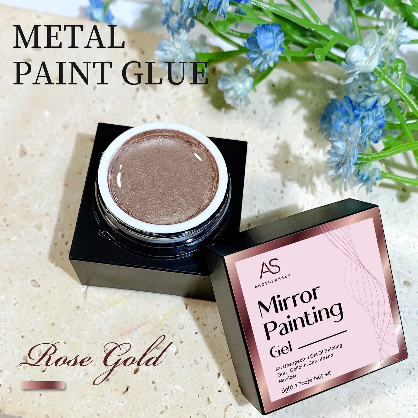 Silver Mirror Nail Liner Gel Polish — Metallic, Semi-Permanent, 5ml