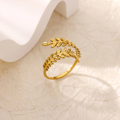 Adjustable 18K Gold-Plated Stainless Steel Zircon Ring – 30 Designs