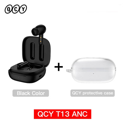 QCY T13 ANC Wireless Earbuds — Bluetooth 5.3, Active Noise Cancellation & 4-Mic ENC for Clear Calls