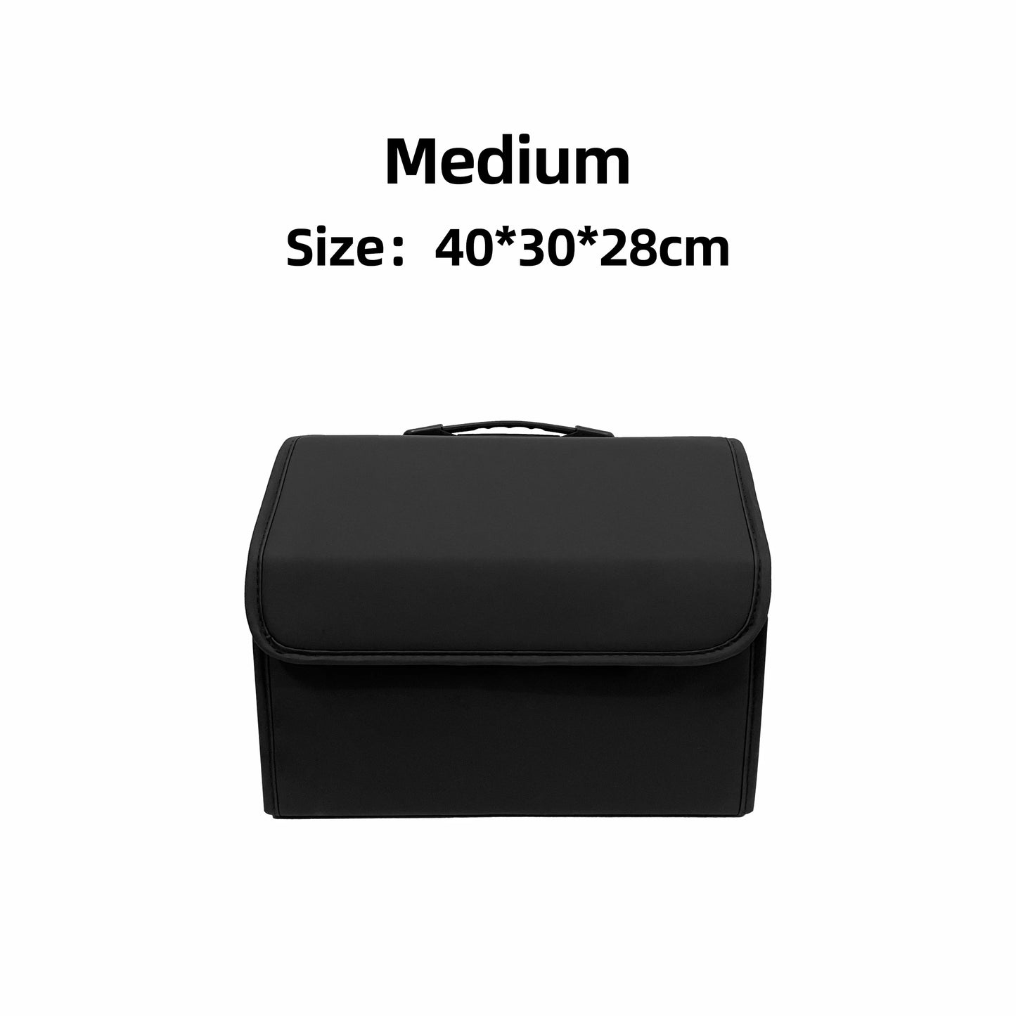 PU Leather Car Trunk Organizer — Collapsible Waterproof Storage Box for SUV, Camping & Road Trips