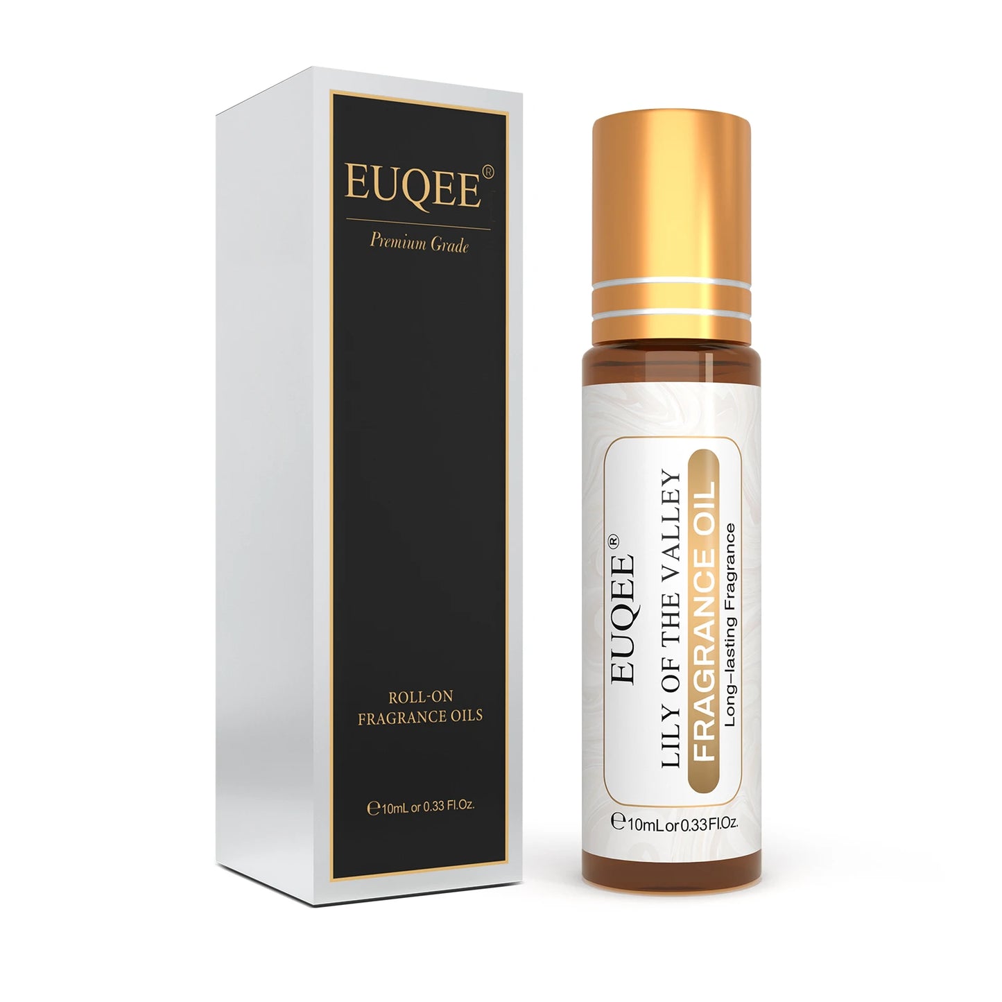 EUQEE 10ml Roll-On Fragrance Oil — Long Lasting Scent in La Vie Est Belle, CHANCE, J'adore, Cotton, Strawberry & Mango