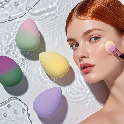 Hydrophilic Egg Makeup Sponge Set — Latex-Free Blenders for Foundation, Powder, Contour & Highlight (7/18 Pcs)