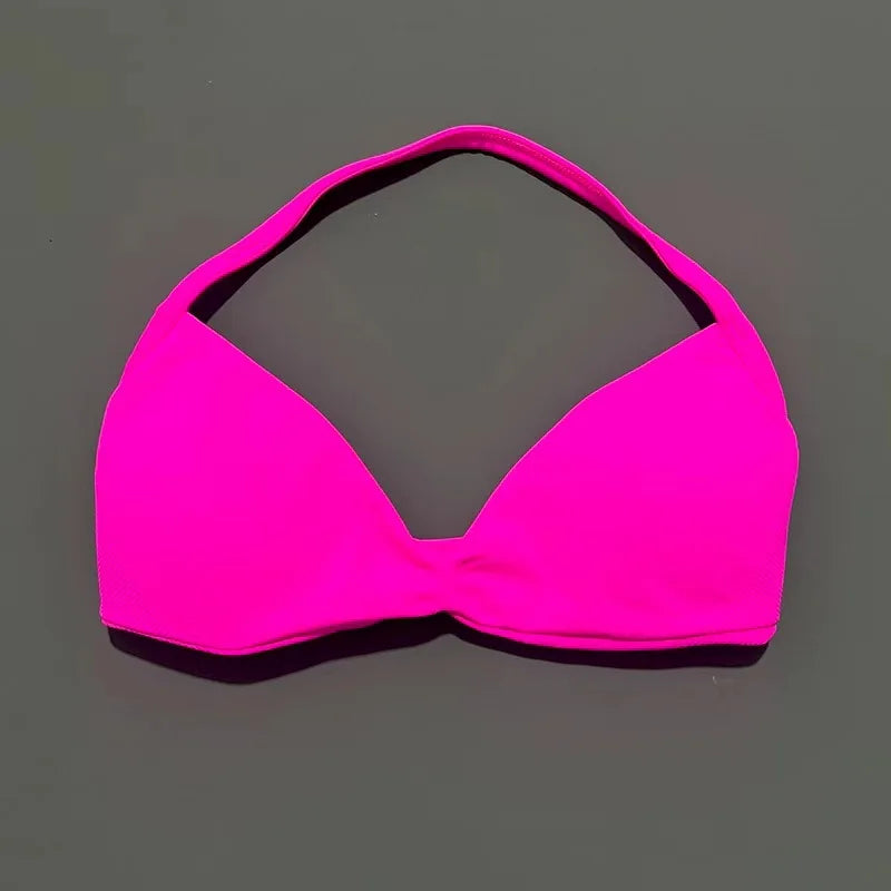 Women's Sports Strappy Yoga Bra — High Support Backless Halter Fitness Workout & Running Bra