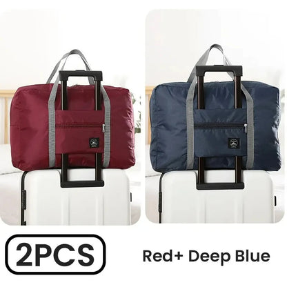 2-Pack Foldable Travel Duffel Bag — Carry-On Weekender, Gym & Hospital Tote Bag for Women & Men