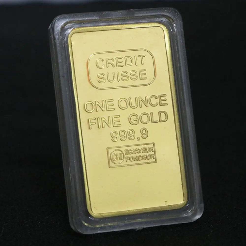 Gold-Tone Replica Bullion Bar Collectible – 50 mm