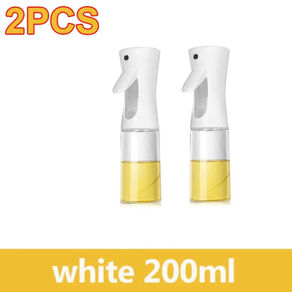 Kitchen Oil Spray Bottle — 200/300/500ml Mist Sprayer & Oil Brush for Cooking, BBQ & Baking