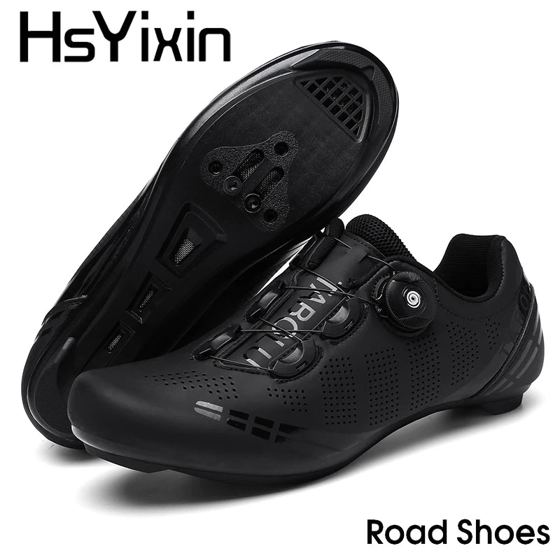 MTB Cycling Shoes with Self-Locking Cleats — Men's & Women's Road Bike Racing Bicycle Footwear