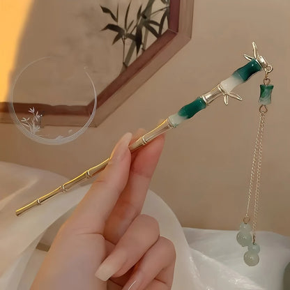 Elegant Chinese Style Hair Clip & Tassel Hair Stick — Traditional Floral Hairpin & Jewelry Accessory for Women