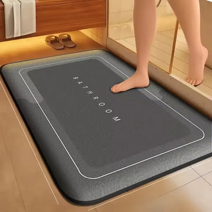 Absorbent Suede-Feel Bathroom Floor Mat – 6 Sizes