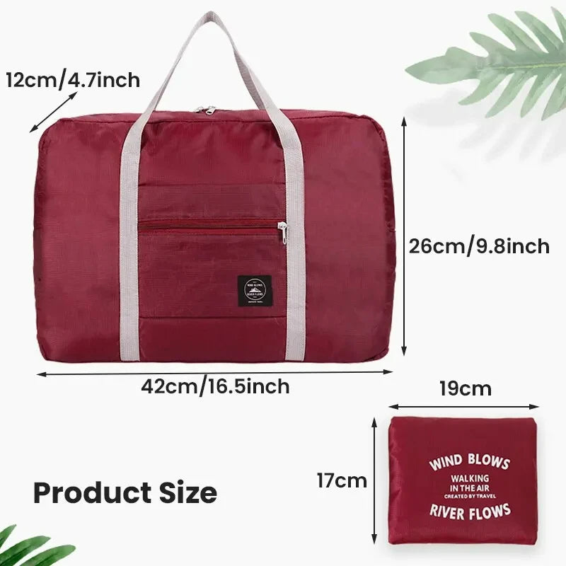 2-Pack Foldable Travel Duffel Bag — Carry-On Weekender, Gym & Hospital Tote Bag for Women & Men