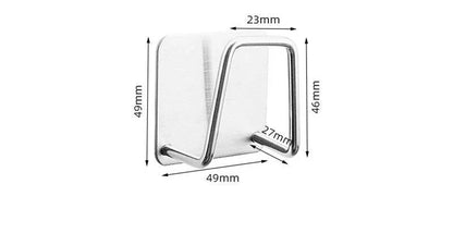 Self-Adhesive Kitchen Sink Sponge Holder — Stainless Steel Drain Drying Rack & Wall Hook Organizer
