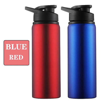 Metal Portable Aluminum Water Bottle — Leakproof Reusable Sports Bottle for Cycling, Hiking & Travel (600ml)