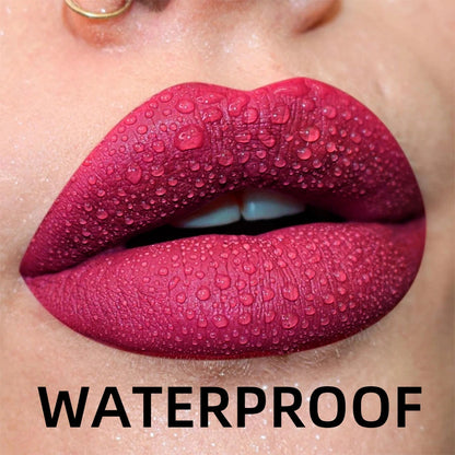 19-Color Matte Velvet Liquid Lipstick — Waterproof Long-Lasting Lip Glaze in Nude, Red & Black Shades