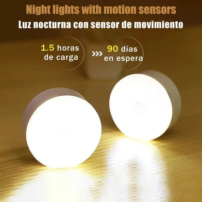 Smart Cabinet Light with Motion Sensor — USB Rechargeable Wireless Magnetic Under-Cabinet LED