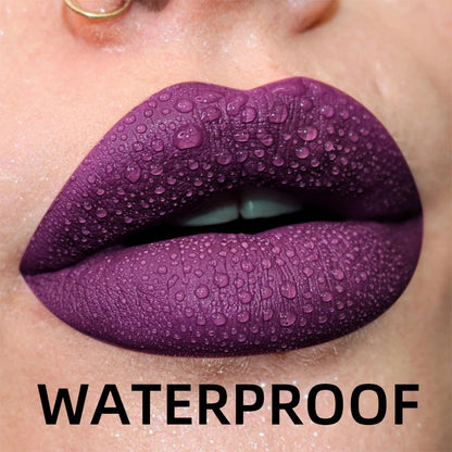 19-Color Matte Velvet Liquid Lipstick — Waterproof Long-Lasting Lip Glaze in Nude, Red & Black Shades