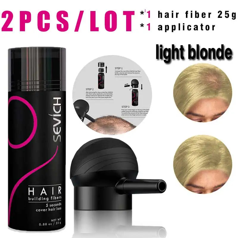 SEVICH Hair Building Fiber Set — Instant Volume & Coverage for Thinning Hair