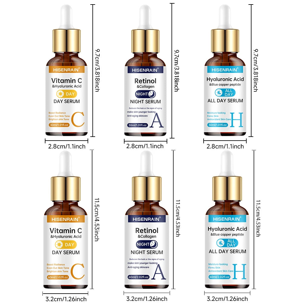 Duo de sérums Vitamine C + Rétinol + Acide Hyaluronique