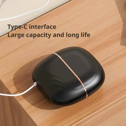 Mini Rechargeable Hair Straightener Brush — 3-Speed Temperature Control Anti-Scald Portable Travel Styling Tool