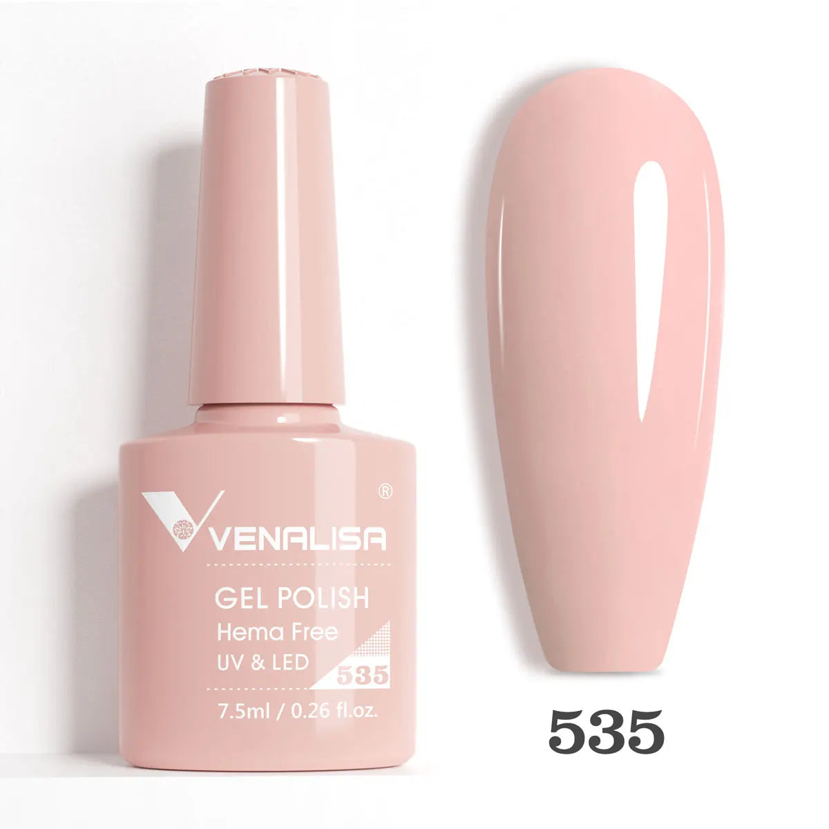 Venalisa HEMA-Free Glitter Gel Nail Polish — Full Coverage UV LED Soak-Off, Jelly Pink & Nude