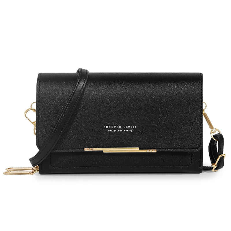 Women's Korean Multi-Card Wallet — Large Capacity Casual Shoulder Bag & Mobile Phone Purse