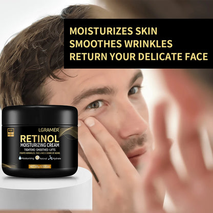 Men's Retinol Anti-Aging Face Moisturizer — Pore-Minimizing, Whitening & Smoothing Cream