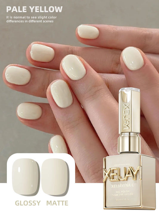 Pale Yellow Gel Nail Polish — Pure Soak-Off No-Wipe UV LED Formula, 15ml