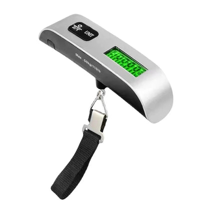 Portable Digital Luggage Scale — LCD Display Hanging Scale up to 110lb/50kg for Travel & Baggage Weighing