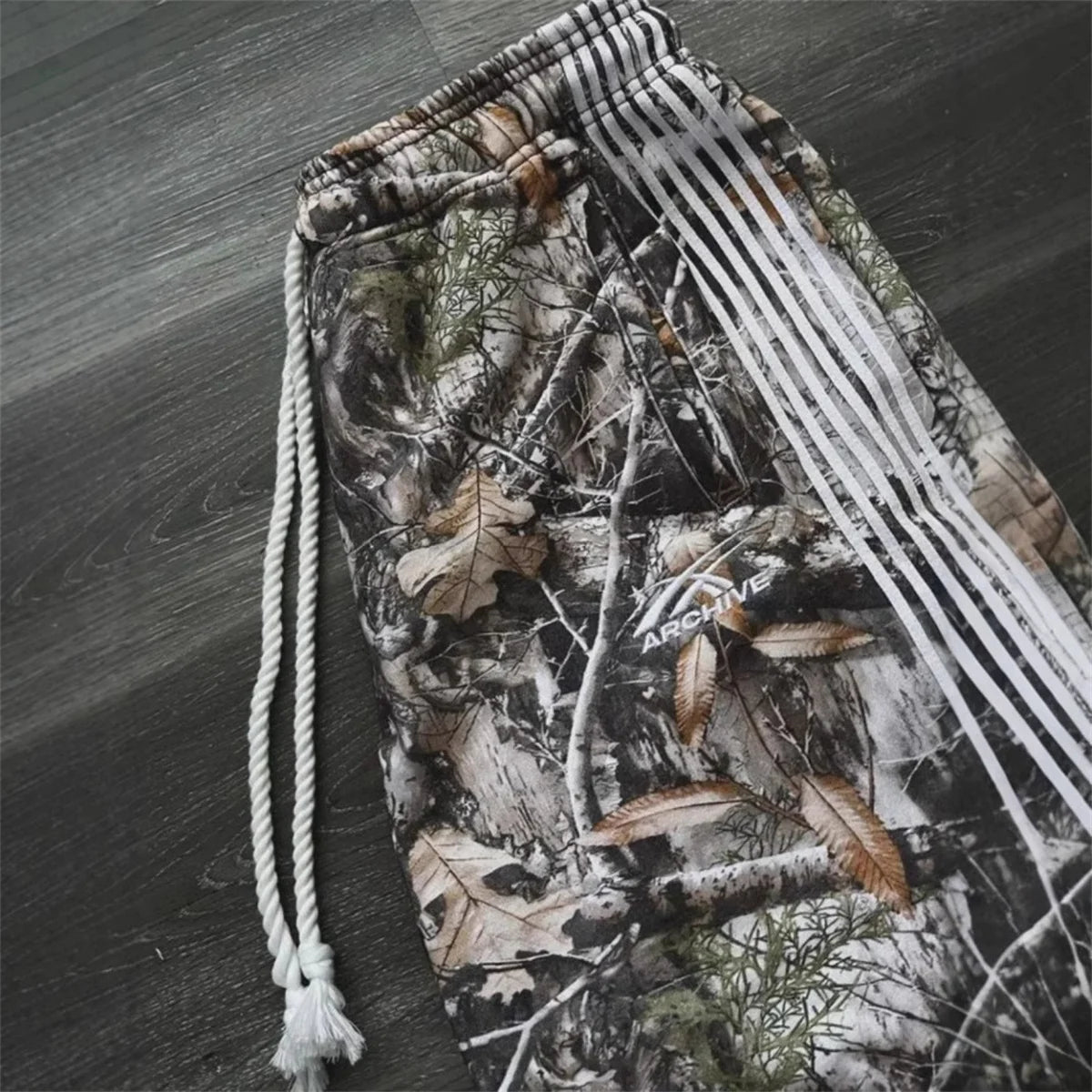 Camo Tactical Jogger Sweatpants — Y2K Embroidered Cargo Pants for Men & Women