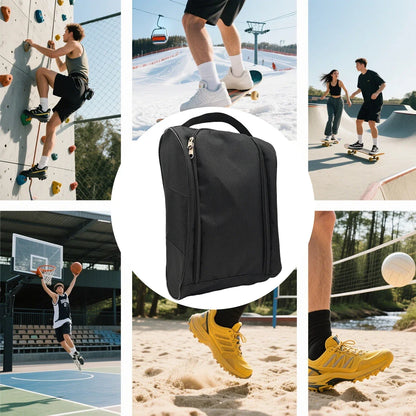 Portable Sports Shoe Bag — Breathable Oxford Carry Bag for Golf, Football & Tennis