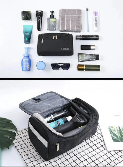 Leather Toiletry Bag — Hanging Dopp Kit for Men & Women