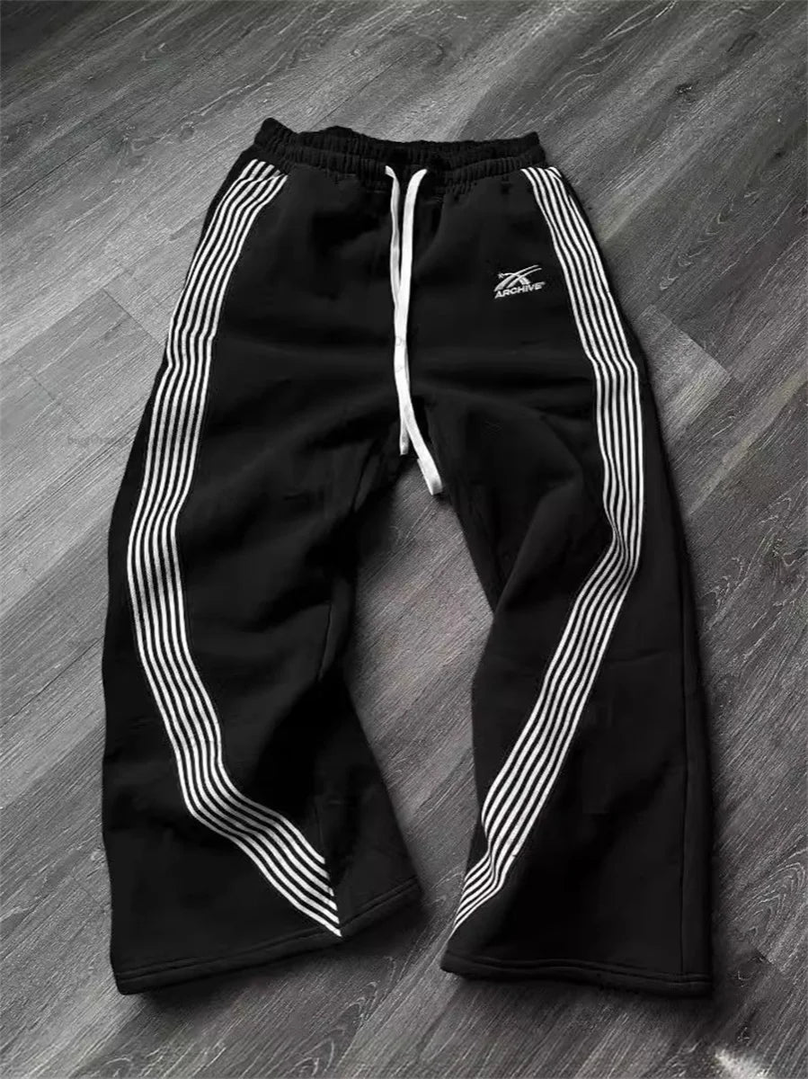 Camo Tactical Jogger Sweatpants — Y2K Embroidered Cargo Pants for Men & Women