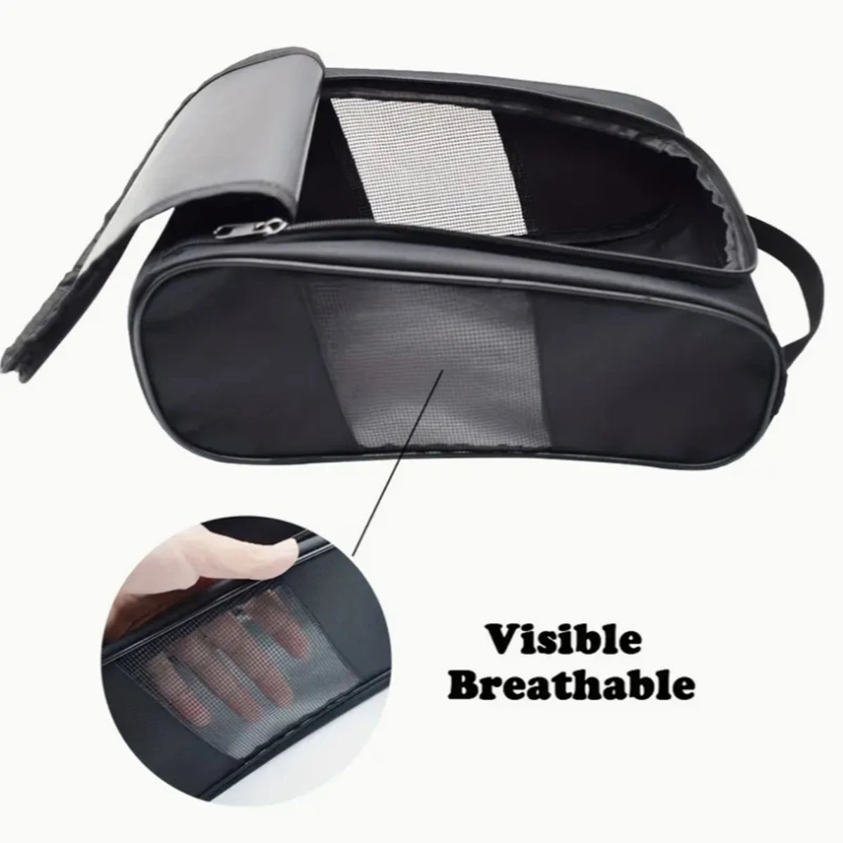Portable Sports Shoe Bag — Breathable Oxford Carry Bag for Golf, Football & Tennis