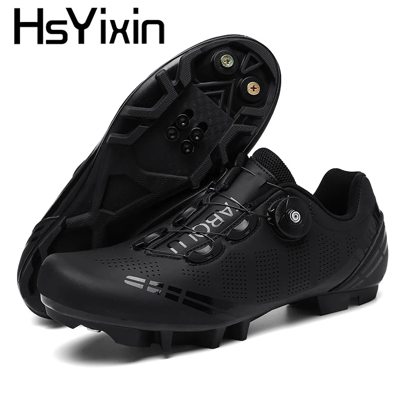 MTB Cycling Shoes with Self-Locking Cleats — Men's & Women's Road Bike Racing Bicycle Footwear