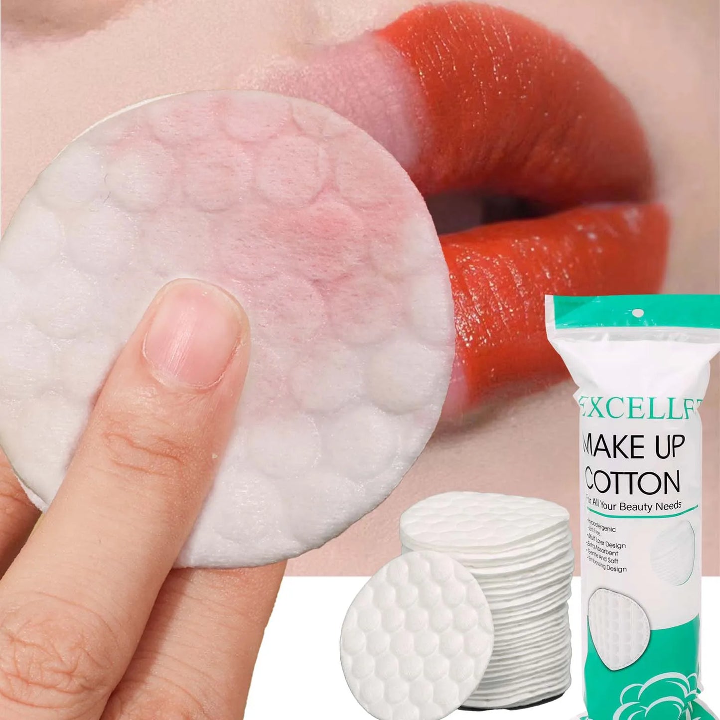 Disposable Makeup Remover Cotton Pads — Soft Dual-Sided Facial Cleansing Rounds for Daily Use & Nail Polish Removal