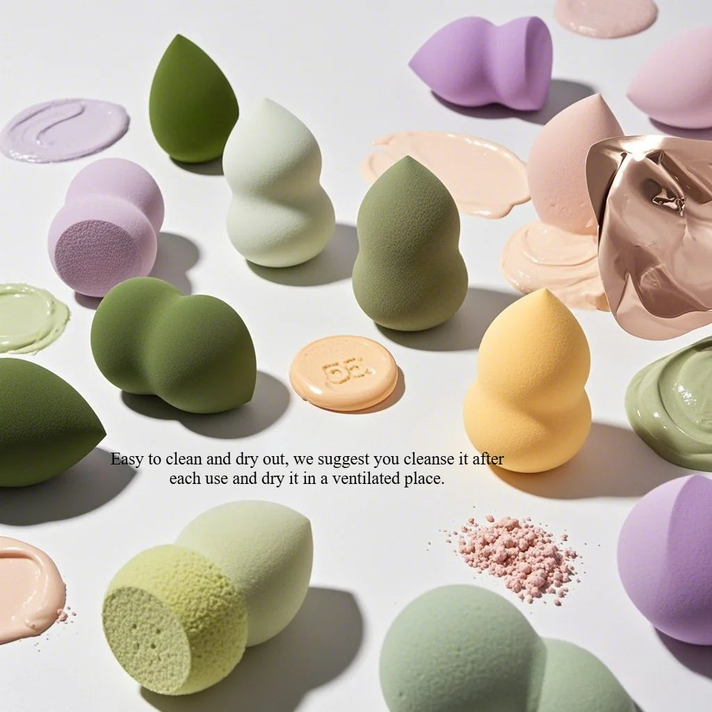 Hydrophilic Egg Makeup Sponge Set — Latex-Free Blenders for Foundation, Powder, Contour & Highlight (7/18 Pcs)