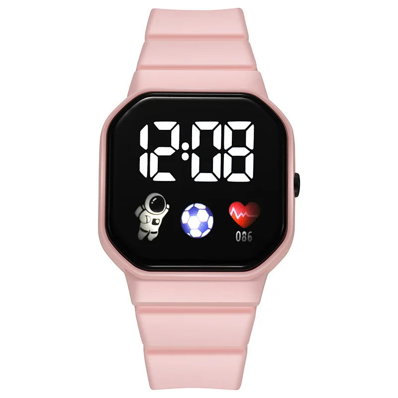 Kids Sport LED Digital Watch — Waterproof Silicone Wristwatch for Boys & Girls
