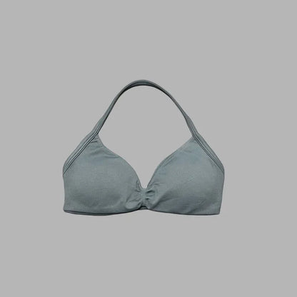 Women's Sports Strappy Yoga Bra — High Support Backless Halter Fitness Workout & Running Bra