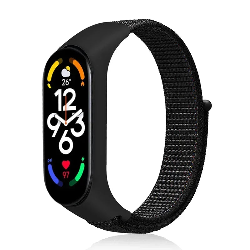 Nylon Sport Strap for Xiaomi Mi Band 3 4 5 6 7 — Soft Adjustable Replacement Wristband
