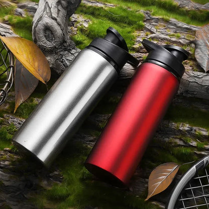 Metal Portable Aluminum Water Bottle — Leakproof Reusable Sports Bottle for Cycling, Hiking & Travel (600ml)