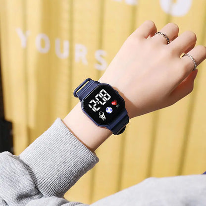 Kids Sport LED Digital Watch — Waterproof Silicone Wristwatch for Boys & Girls