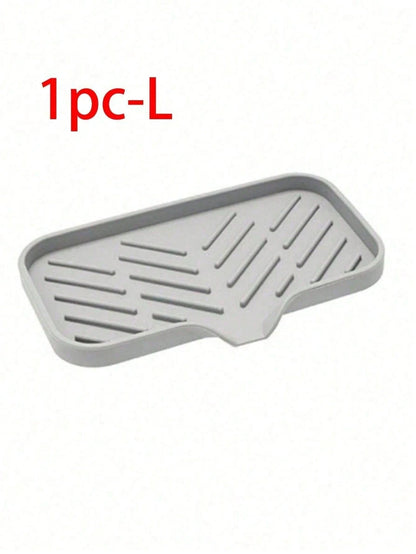 Silicone Sink Storage Tray — Drain Design Sponge & Soap Holder for Kitchen
