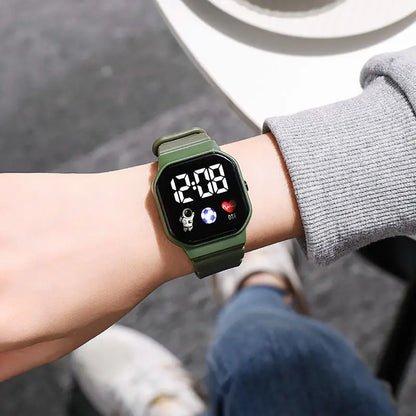 Kids Sport LED Digital Watch — Waterproof Silicone Wristwatch for Boys & Girls