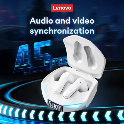 Lenovo XT53 Wireless Earbuds — Bluetooth 5.4, LED Display, Low Latency Gaming & Waterproof Design