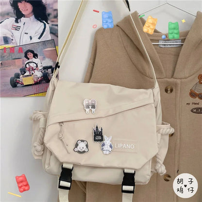 Korean Street Style Crossbody Bag — Versatile Shoulder & Messenger Bag