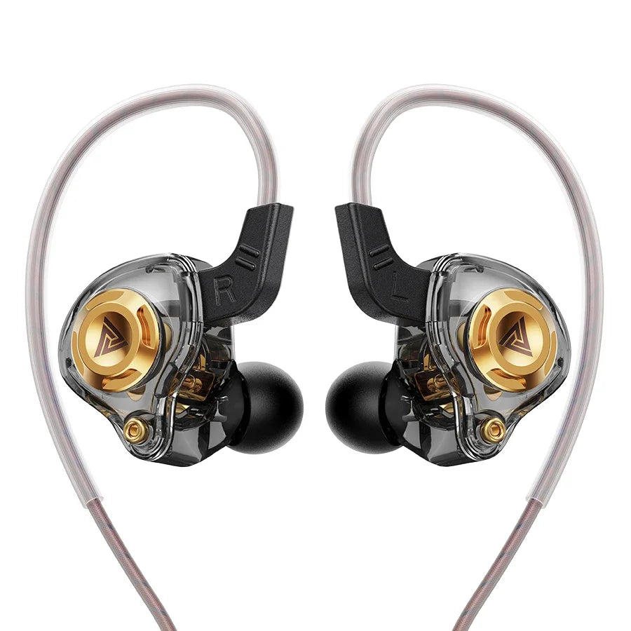 QKZ AK6 In-Ear HIFI Earphones — 6 Dynamic Drivers, Stereo Bass Subwoofer Monitor Earbuds with Mic
